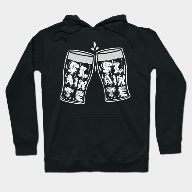 Slainte - Irish Stout Typography Hoodie by GrumpyOwl